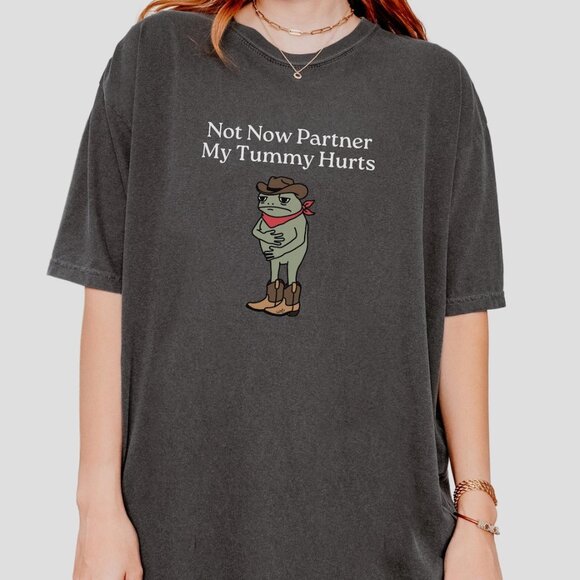 Not Now Partner, My Tummy Hurts Shirt - Picture 1 of 1